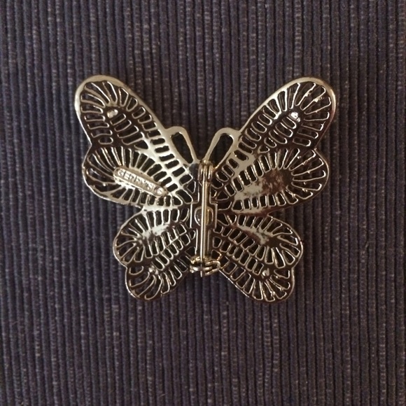 VTG 80s butterfly brooch - Picture 2 of 4